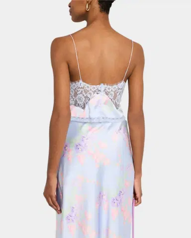 LoveShackFancy Castle Satin Floral Maxi Skirt | Thumbnail 2 LoveShackFancy Castle Satin Floral Maxi Skirt | Thumbnail 2