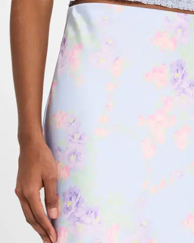 LoveShackFancy Castle Satin Floral Maxi Skirt | Thumbnail 4 LoveShackFancy Castle Satin Floral Maxi Skirt | Thumbnail 4