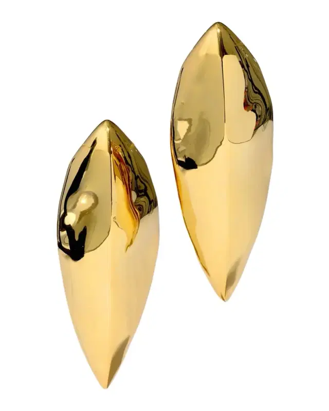Brut Gold Armor Clip-On Earrings