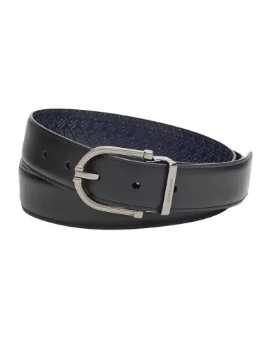 Ferragamo Men's Gancio-Embossed Reversible Leather Belt | Thumbnail 1 Ferragamo Men's Gancio-Embossed Reversible Leather Belt | Thumbnail 1