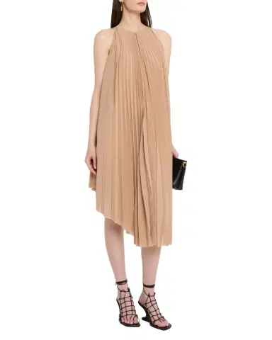 Philosophy di Lorenzo Serafini Pleated Halter Midi Dress | Thumbnail 1 Philosophy di Lorenzo Serafini Pleated Halter Midi Dress | Thumbnail 1