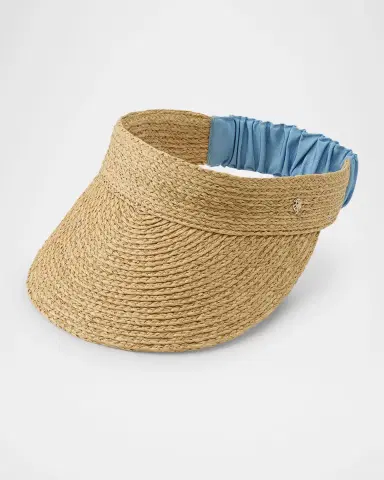 Helen Kaminski Medea Classic Straw & Ribbon Visor | Thumbnail 3 Helen Kaminski Medea Classic Straw & Ribbon Visor | Thumbnail 3