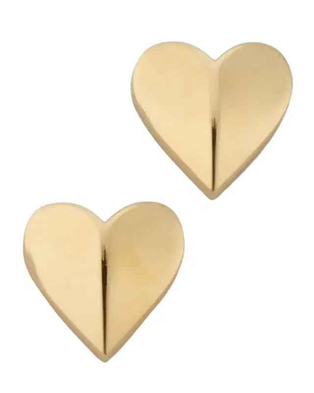 Folding Heart Stud Earrings Folding Heart Stud Earrings