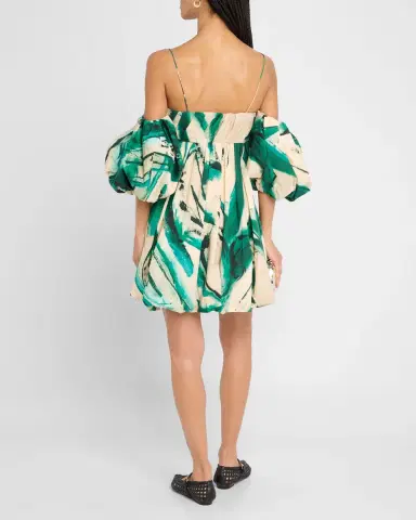 Ulla Johnson UJ x Lee Krasner Hartigan Portrait in Green Mini Dress | Thumbnail 3 Ulla Johnson UJ x Lee Krasner Hartigan Portrait in Green Mini Dress | Thumbnail 3