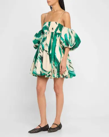 Ulla Johnson UJ x Lee Krasner Hartigan Portrait in Green Mini Dress | Thumbnail 4 Ulla Johnson UJ x Lee Krasner Hartigan Portrait in Green Mini Dress | Thumbnail 4