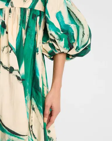 Ulla Johnson UJ x Lee Krasner Hartigan Portrait in Green Mini Dress | Thumbnail 5 Ulla Johnson UJ x Lee Krasner Hartigan Portrait in Green Mini Dress | Thumbnail 5