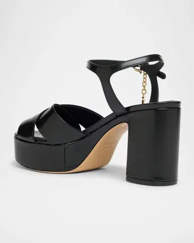 Ferragamo Savia Crisscross Gancini Charm Platform Sandals | Thumbnail 2 Ferragamo Savia Crisscross Gancini Charm Platform Sandals | Thumbnail 2