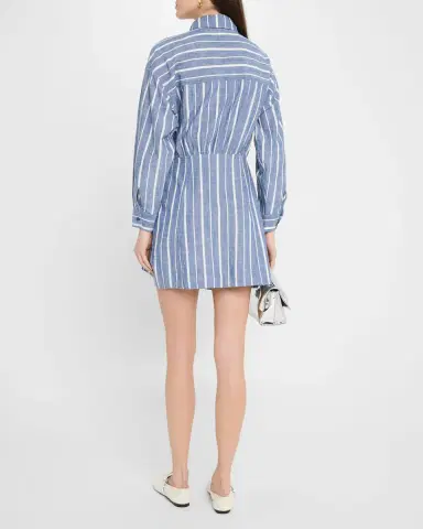 Apiece Apart Alessandra Striped Chambray Mini Shirtdress | Thumbnail 3 Apiece Apart Alessandra Striped Chambray Mini Shirtdress | Thumbnail 3
