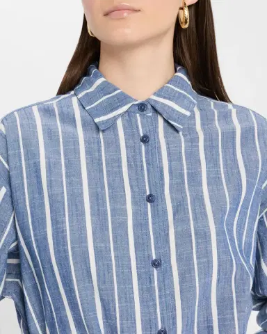 Apiece Apart Alessandra Striped Chambray Mini Shirtdress | Thumbnail 5 Apiece Apart Alessandra Striped Chambray Mini Shirtdress | Thumbnail 5