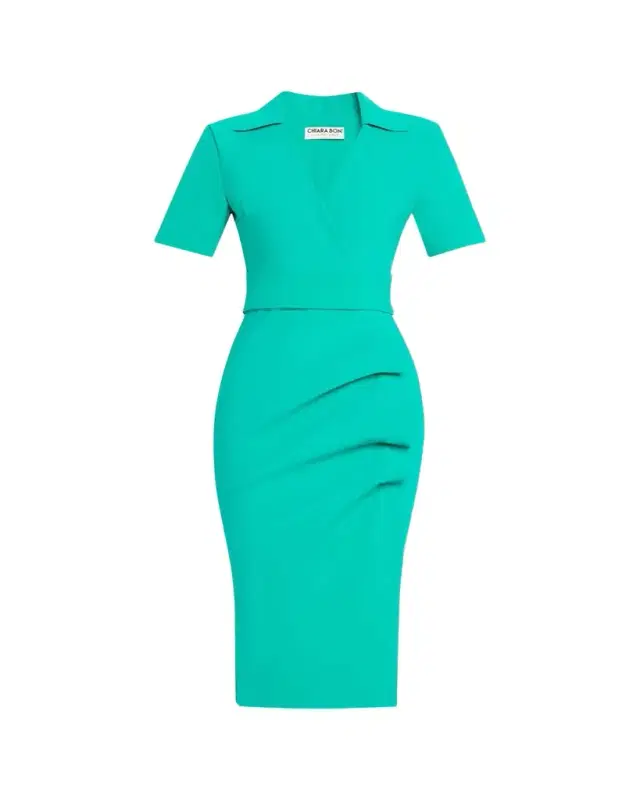 Chiara Boni La Petite Robe Ittig Ruffle Bodycon Midi Dress