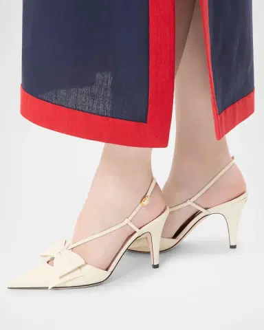 Valentino Garavani Bowow Leather Slingback Pumps | Thumbnail 2 Valentino Garavani Bowow Leather Slingback Pumps | Thumbnail 2