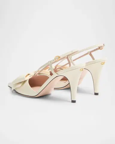 Valentino Garavani Bowow Leather Slingback Pumps | Thumbnail 3 Valentino Garavani Bowow Leather Slingback Pumps | Thumbnail 3