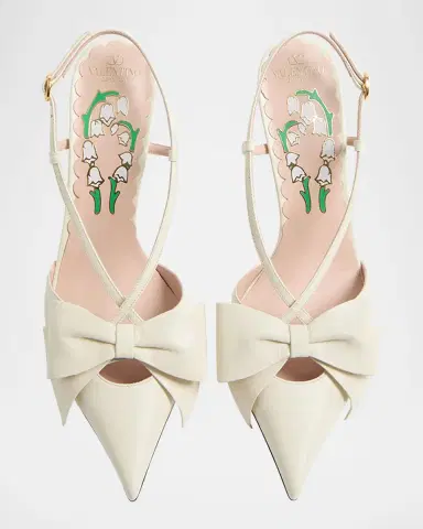 Valentino Garavani Bowow Leather Slingback Pumps | Thumbnail 4 Valentino Garavani Bowow Leather Slingback Pumps | Thumbnail 4