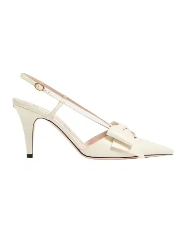 Valentino Garavani Bowow Leather Slingback Pumps | Thumbnail 1 Valentino Garavani Bowow Leather Slingback Pumps | Thumbnail 1