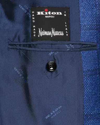 Kiton Men's Windowpane Check Single-Breasted Sport Coat | Thumbnail 6 Kiton Men's Windowpane Check Single-Breasted Sport Coat | Thumbnail 6