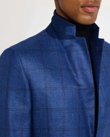 Kiton Men's Windowpane Check Single-Breasted Sport Coat | Thumbnail 7 Kiton Men's Windowpane Check Single-Breasted Sport Coat | Thumbnail 7