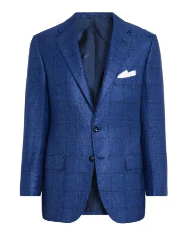 Kiton Men's Windowpane Check Single-Breasted Sport Coat | Thumbnail 1 Kiton Men's Windowpane Check Single-Breasted Sport Coat | Thumbnail 1