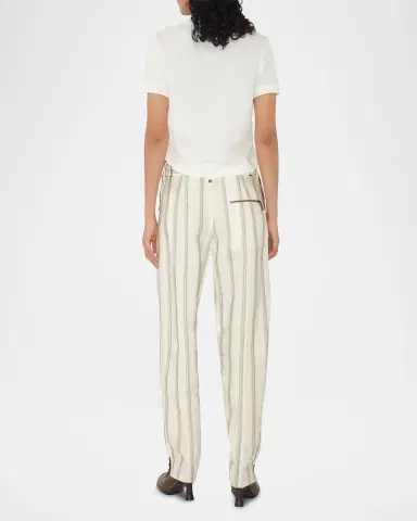 Burberry Ruched Check-Ties Short-Sleeve T-Shirt | Thumbnail 3 Burberry Ruched Check-Ties Short-Sleeve T-Shirt | Thumbnail 3