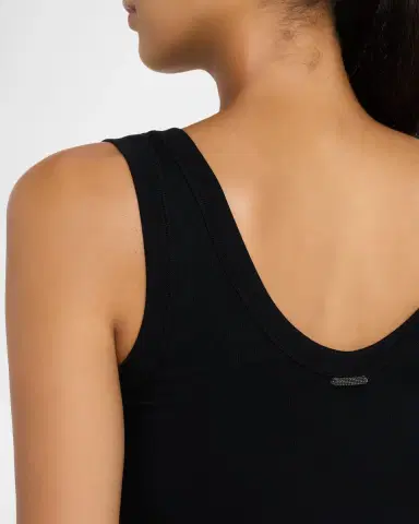 Brunello Cucinelli Monili-Trim Cotton Rib Jersey Tank Top | Thumbnail 4