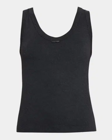 Brunello Cucinelli Monili-Trim Cotton Rib Jersey Tank Top | Thumbnail 5