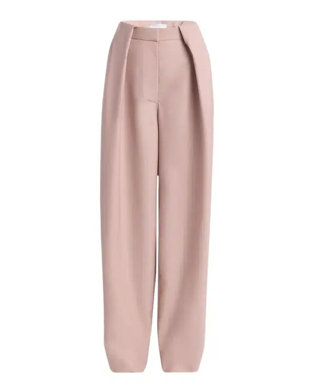 Pleated Wide-Leg Canvas Balloon Trousers