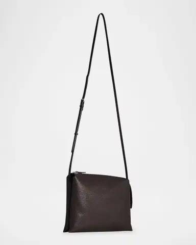 The Row Nu Twin Crossbody Bag in Saddle Grain Leather | Thumbnail 2