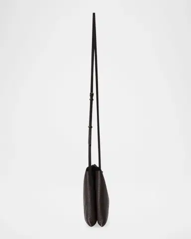 The Row Nu Twin Crossbody Bag in Saddle Grain Leather | Thumbnail 3