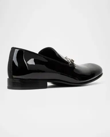 Donald Pliner Men's Patent Leather Bit Loafers | Thumbnail 3 Donald Pliner Men's Patent Leather Bit Loafers | Thumbnail 3