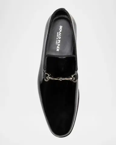 Donald Pliner Men's Patent Leather Bit Loafers | Thumbnail 4 Donald Pliner Men's Patent Leather Bit Loafers | Thumbnail 4
