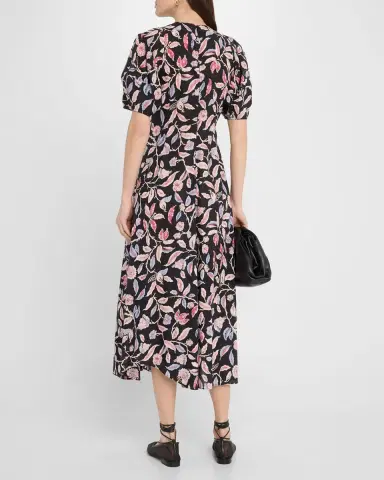 Apiece Apart Bettina Floral-Print Cotton Poplin Maxi Dress | Thumbnail 2