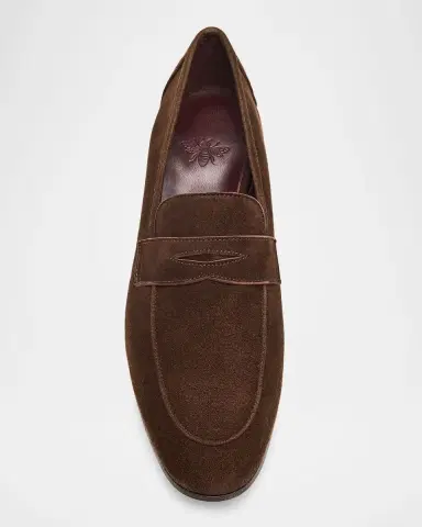 Bougeotte Suede Penny Loafers | Thumbnail 3