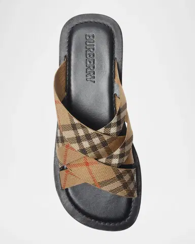 Burberry Men's Check Pavilion Slide Sandals | Thumbnail 3 Burberry Men's Check Pavilion Slide Sandals | Thumbnail 3