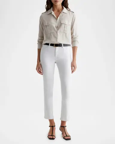 AG Jeans Mari Mid-Rise Slim Straight Crop Jeans | Thumbnail 2 AG Jeans Mari Mid-Rise Slim Straight Crop Jeans | Thumbnail 2