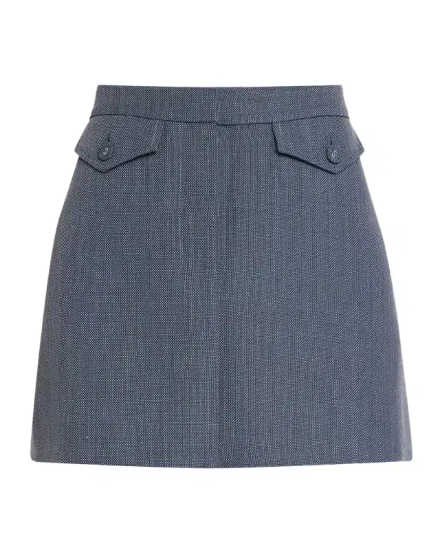 Proenza Schouler White Label Jamison Wool Melange Mini Skirt