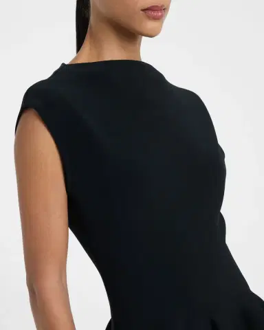 Alaïa High-Neck Cap-Sleeve Mini Skater Dress | Thumbnail 5