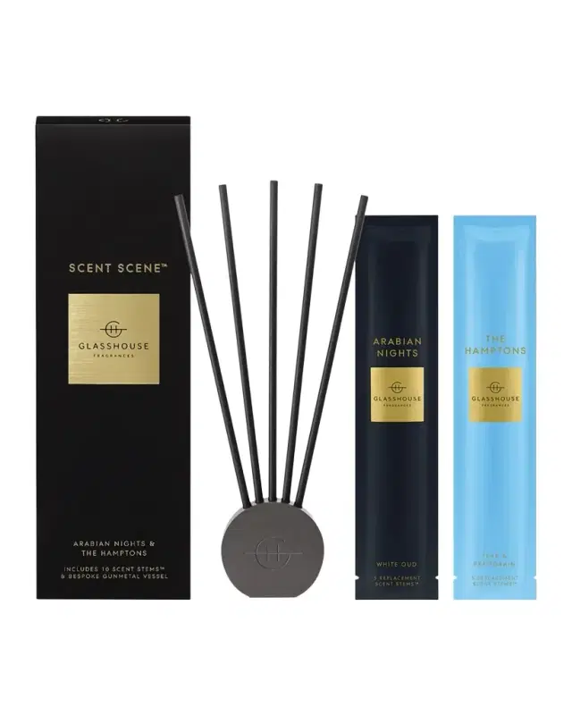 Glasshouse Fragrances Scent Scene Duo Hamptons & Arabian Nights Fragrance Diffuser