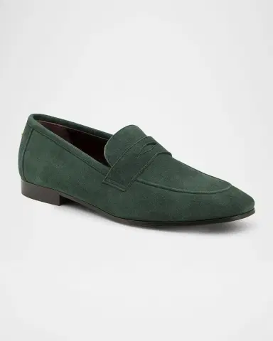 Bougeotte Suede Penny Loafers | Thumbnail 2 Bougeotte Suede Penny Loafers | Thumbnail 2