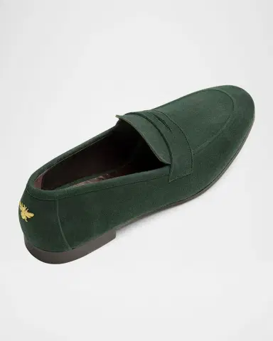 Bougeotte Suede Penny Loafers | Thumbnail 4 Bougeotte Suede Penny Loafers | Thumbnail 4