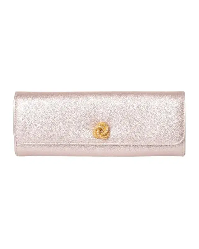 Robbie Mini Flap Metallic Clutch Bag