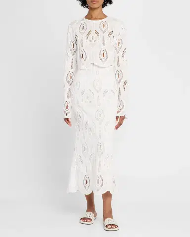 JBQ Karli Eyelet-Embroidered Crop Top | Thumbnail 2 JBQ Karli Eyelet-Embroidered Crop Top | Thumbnail 2