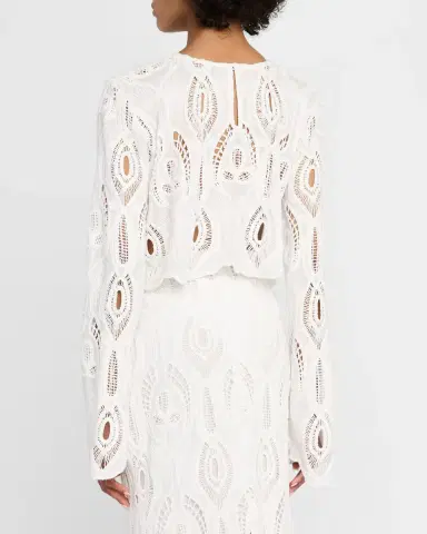 JBQ Karli Eyelet-Embroidered Crop Top | Thumbnail 3 JBQ Karli Eyelet-Embroidered Crop Top | Thumbnail 3
