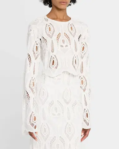 JBQ Karli Eyelet-Embroidered Crop Top | Thumbnail 4 JBQ Karli Eyelet-Embroidered Crop Top | Thumbnail 4