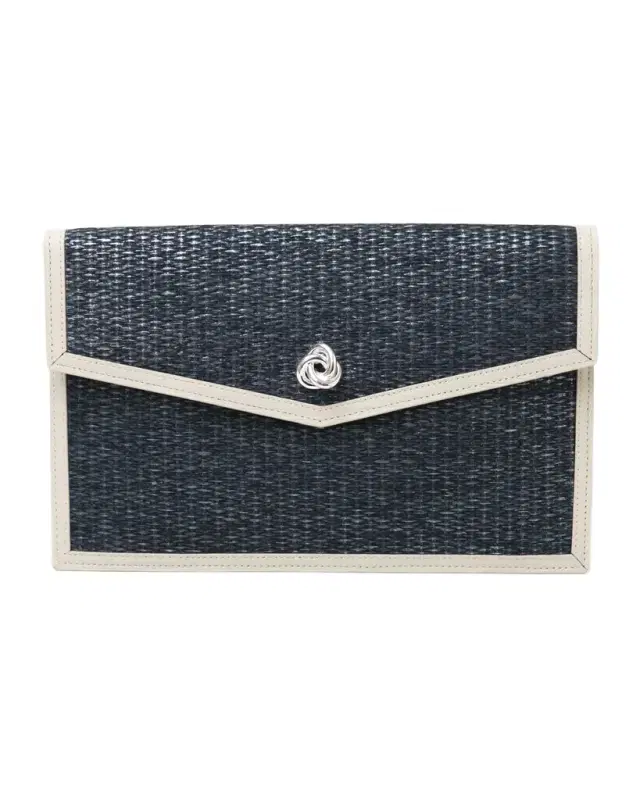 Brick Envelope Woven Clutch Bag