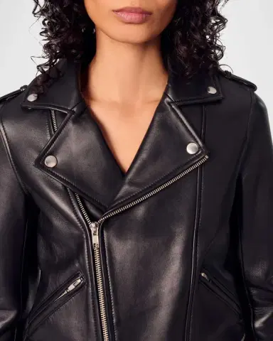 Maje Basaltm Leather Biker Jacket | Thumbnail 4