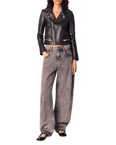 Maje Basaltm Leather Biker Jacket | Thumbnail 1