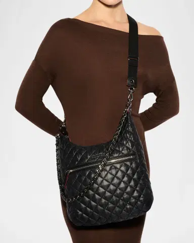 MZ WALLACE Crosby Sienna Quilted Hobo Bag | Thumbnail 3