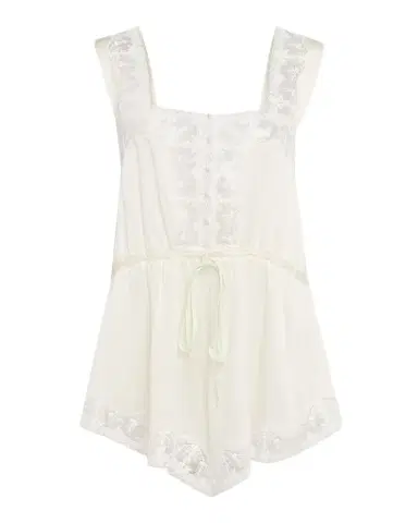 Chloé Lace-Trim Silk Sleeveless Top | Thumbnail 1
