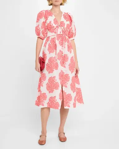 Evi Grintela River Seersucker Fil Coupe Empire Midi Dress | Thumbnail 2 Evi Grintela River Seersucker Fil Coupe Empire Midi Dress | Thumbnail 2