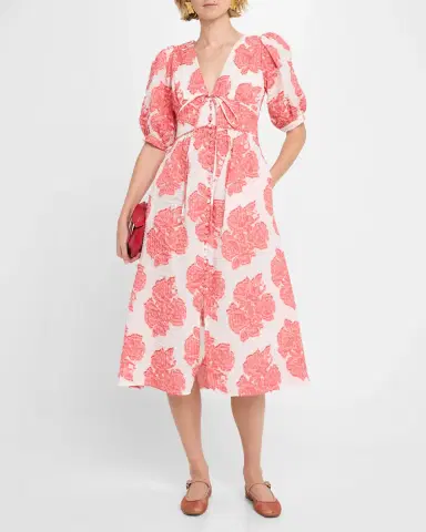 Evi Grintela River Seersucker Fil Coupe Empire Midi Dress | Thumbnail 4 Evi Grintela River Seersucker Fil Coupe Empire Midi Dress | Thumbnail 4