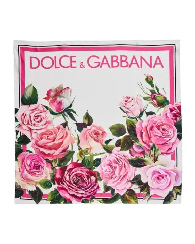 Dolce & Gabbana Floral Silk Twill Foulard Scarf | Thumbnail 1 Dolce & Gabbana Floral Silk Twill Foulard Scarf | Thumbnail 1
